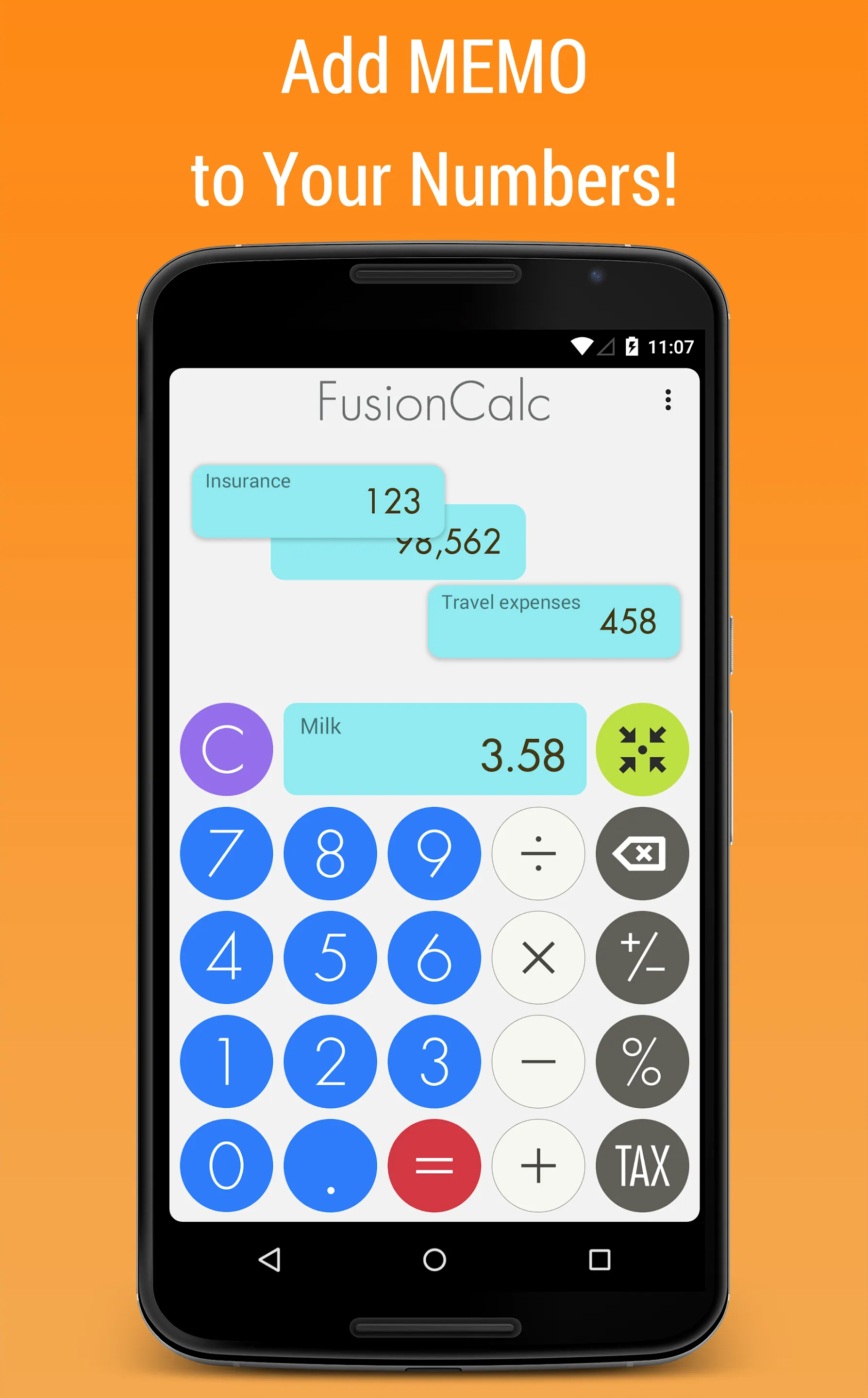 FusionCalc (Memo Calculator) | Indus Appstore | Screenshot