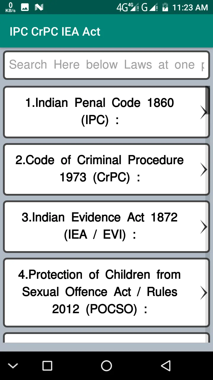 IPC CrPC IEA Act | Indus Appstore | Screenshot