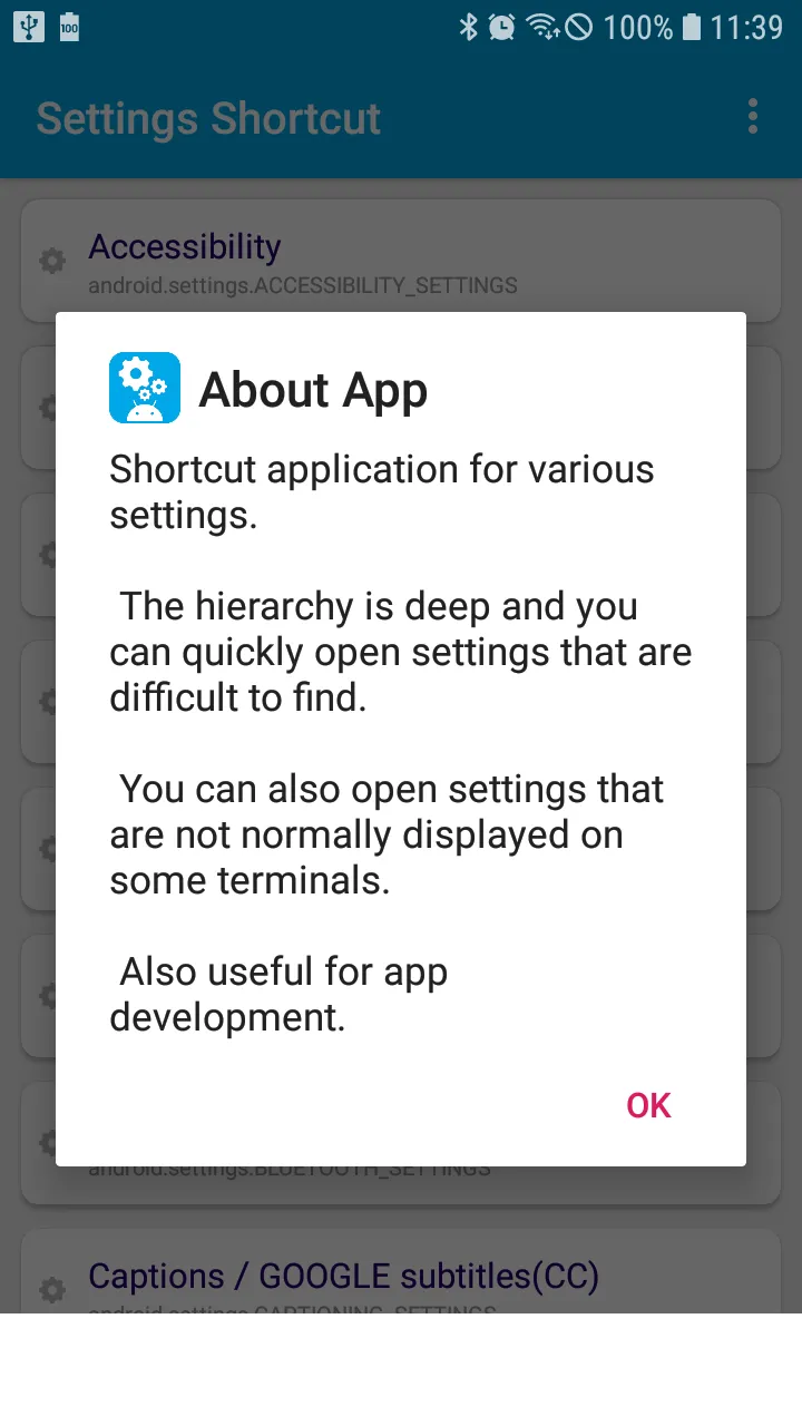 Settings Shortcut | Indus Appstore | Screenshot