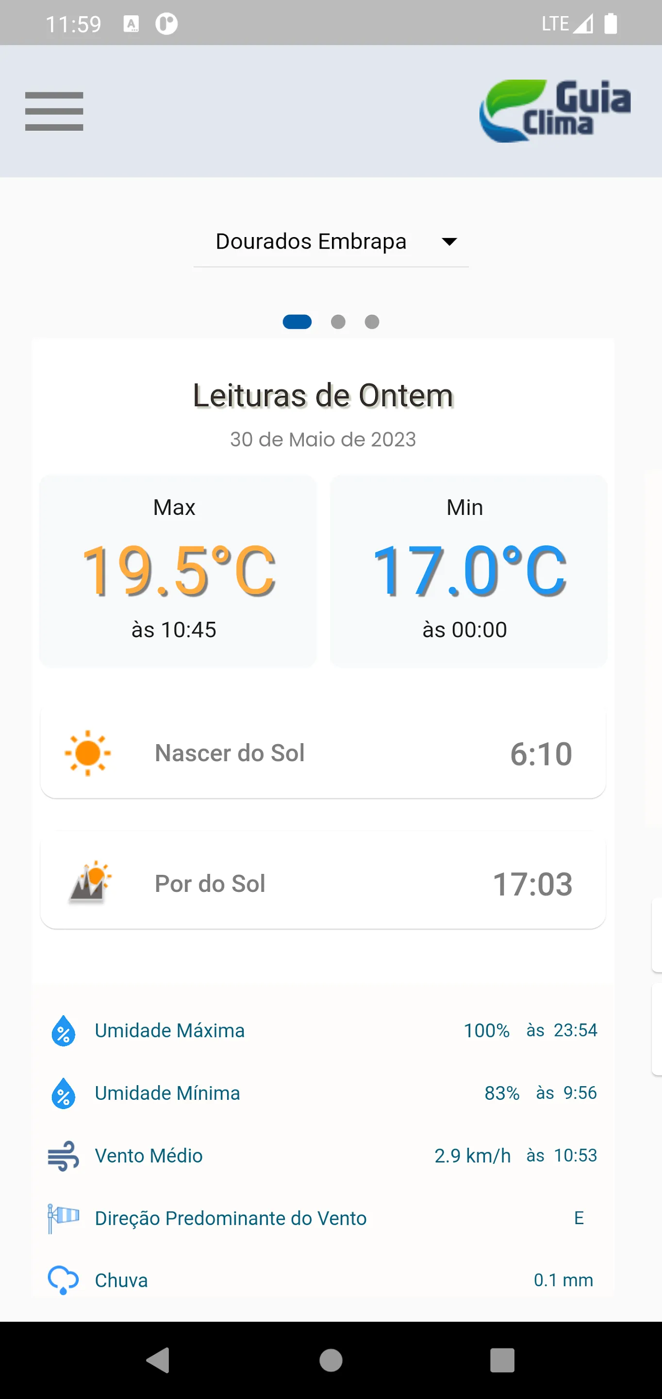 Guia Clima | Indus Appstore | Screenshot