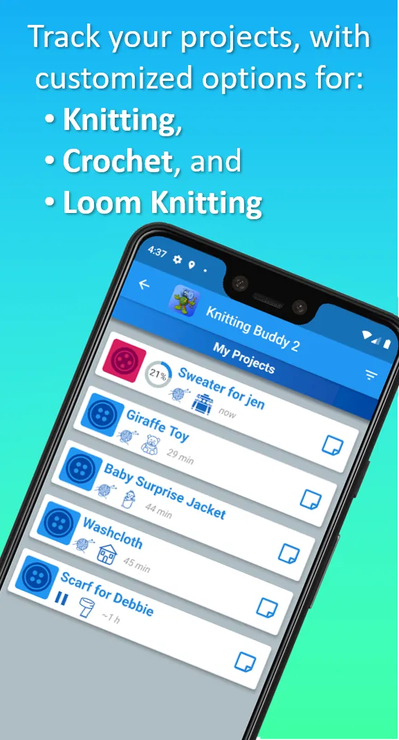 Knitting Buddy 2: Row Counter | Indus Appstore | Screenshot