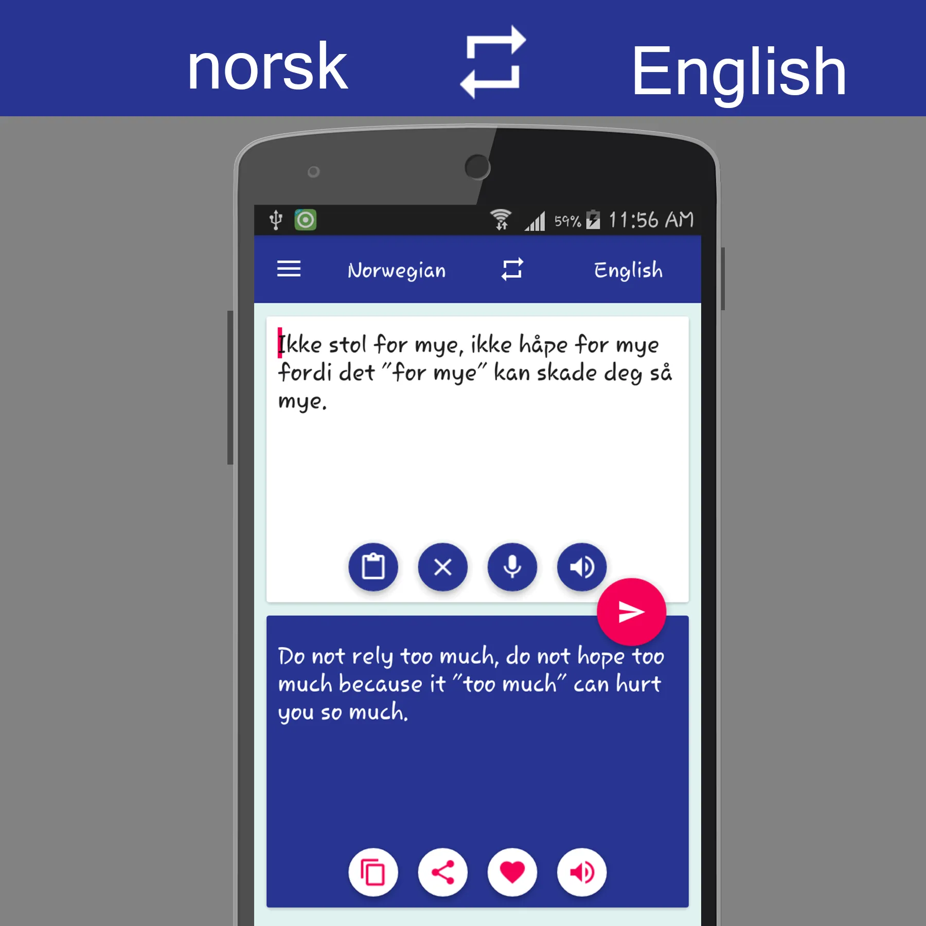 Norwegian English Translator | Indus Appstore | Screenshot