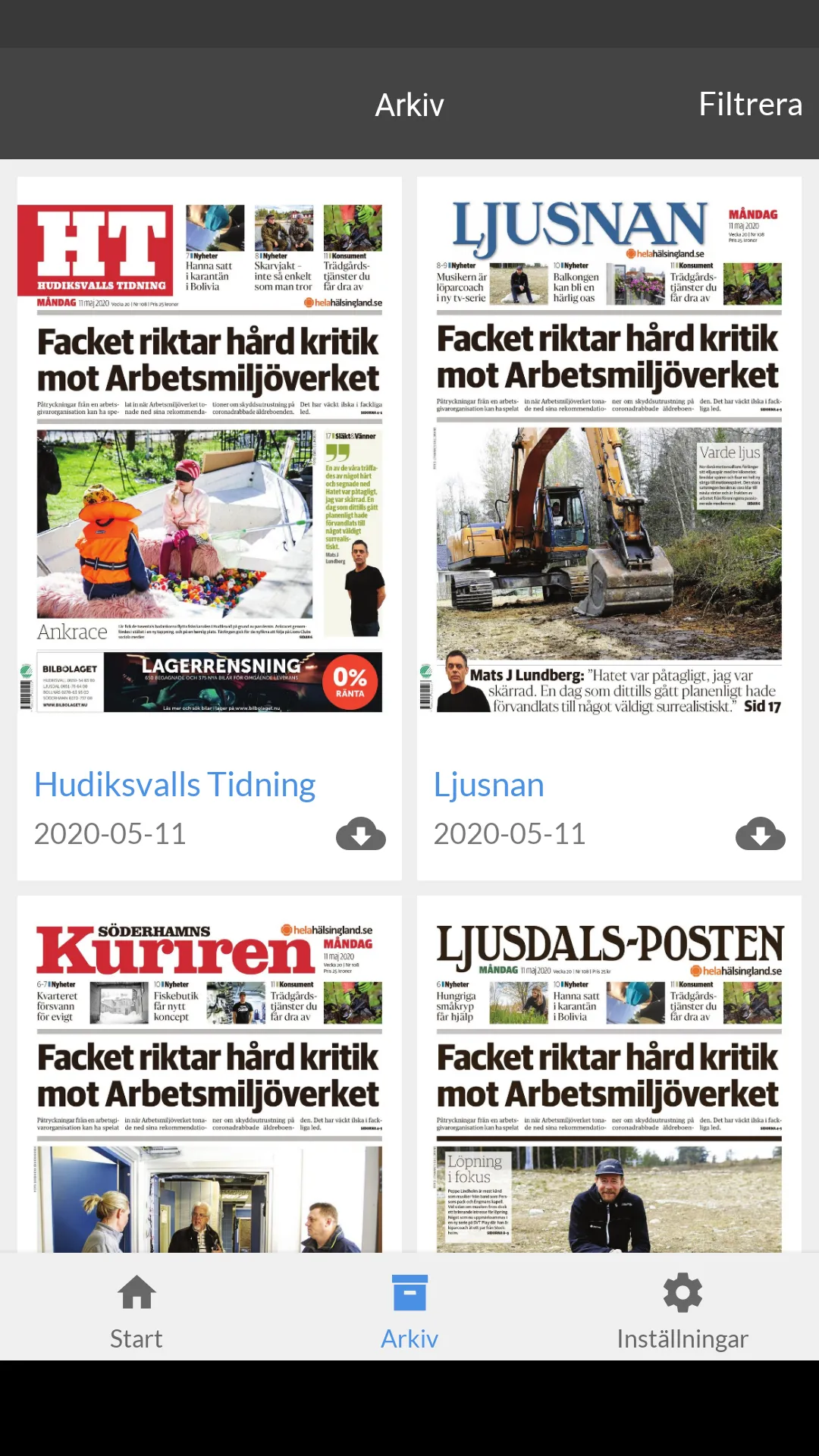 Ljusdals-Posten e-tidning | Indus Appstore | Screenshot