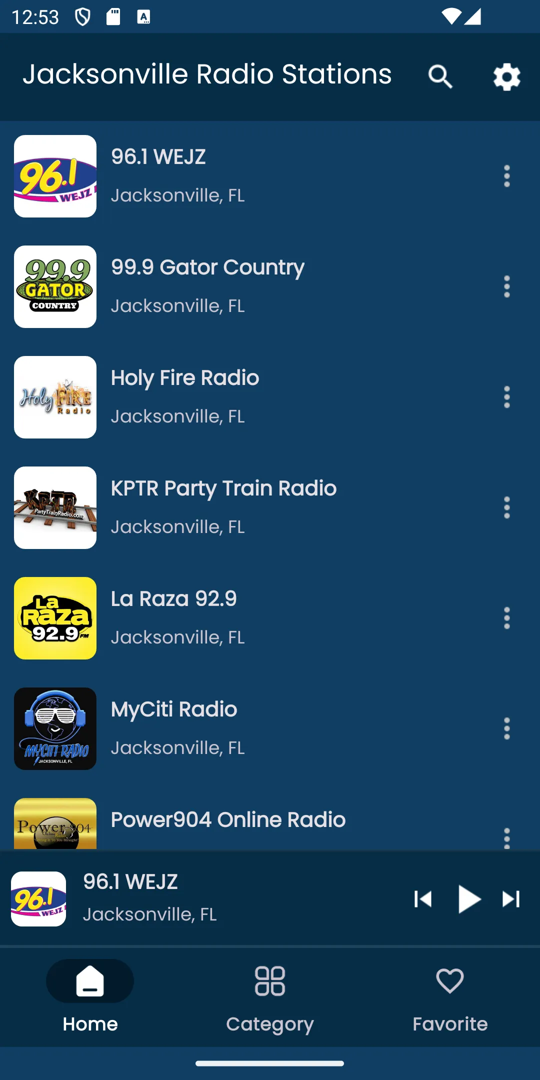 Radios from Jacksonville | Indus Appstore | Screenshot