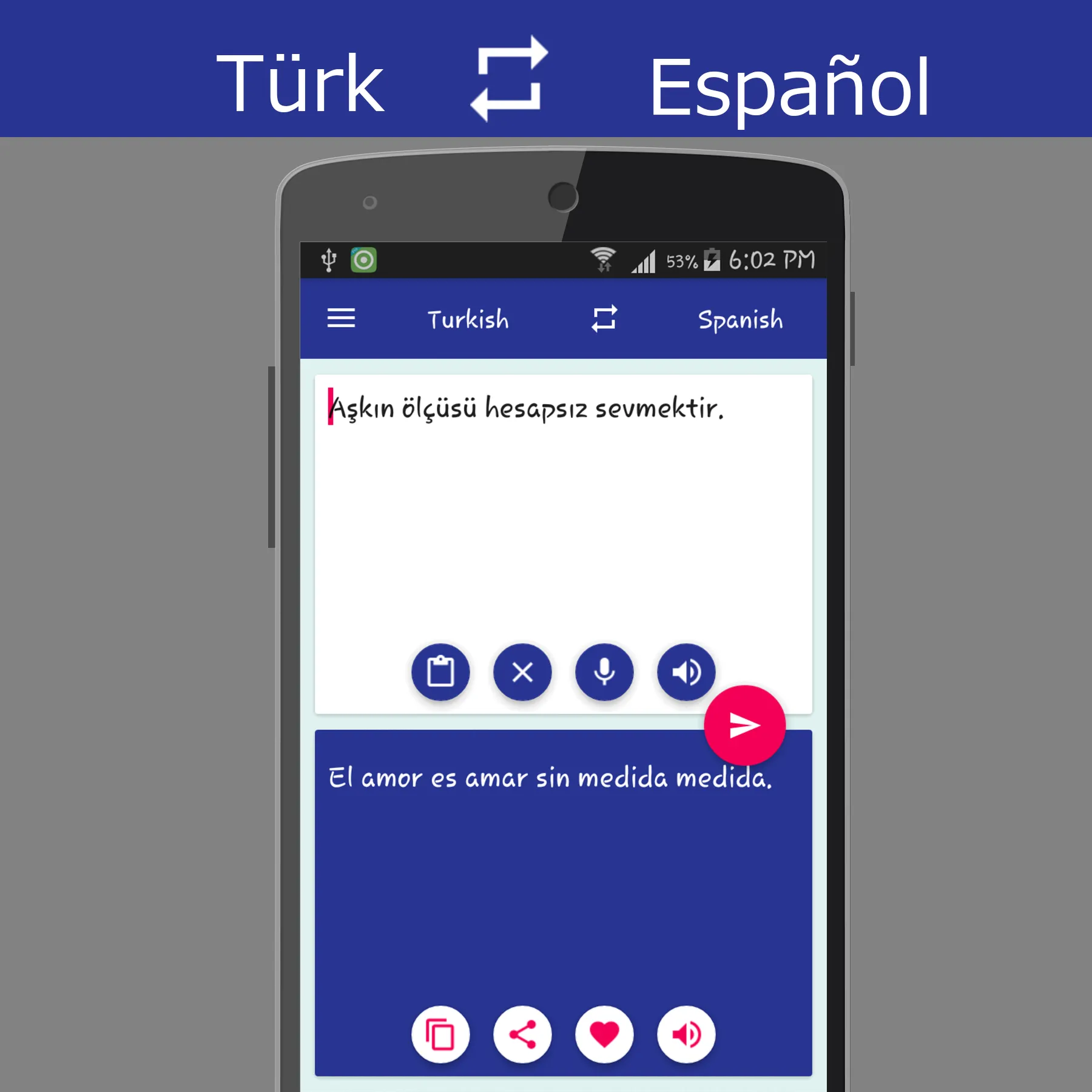 Turkish Spanish Translator | Indus Appstore | Screenshot