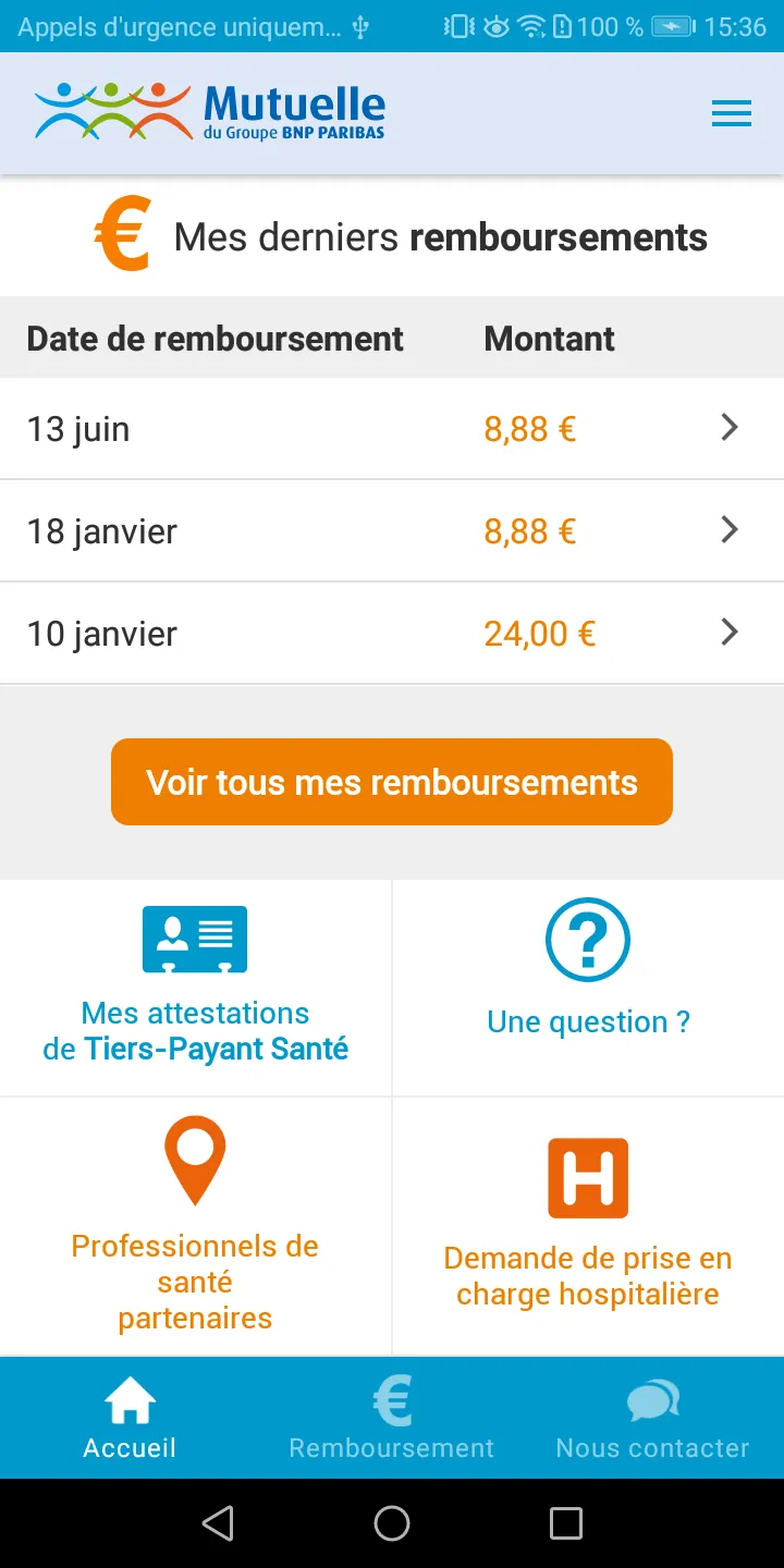 Mutuelle BNP Paribas | Indus Appstore | Screenshot