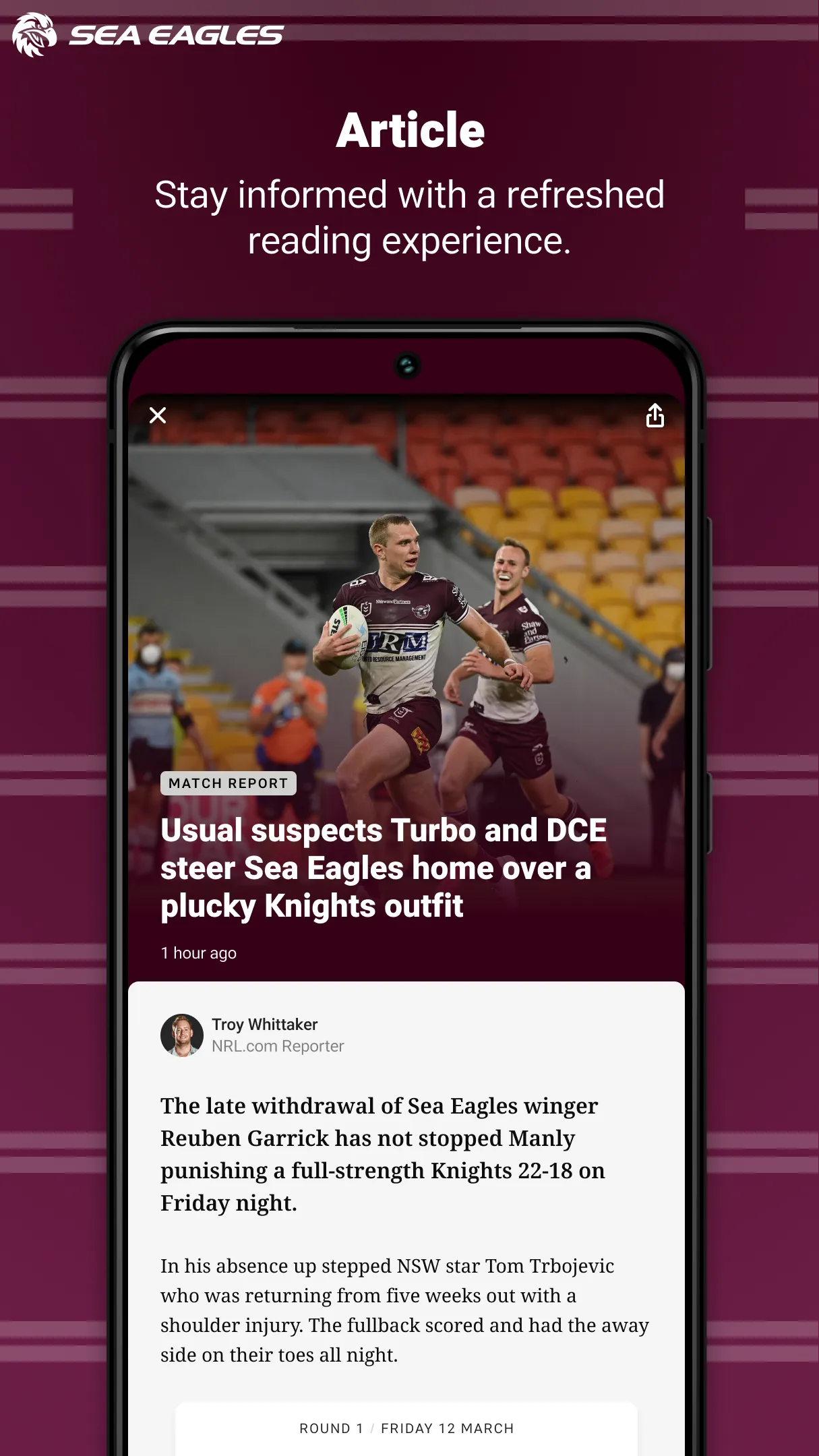 Manly-Warringah Sea Eagles | Indus Appstore | Screenshot