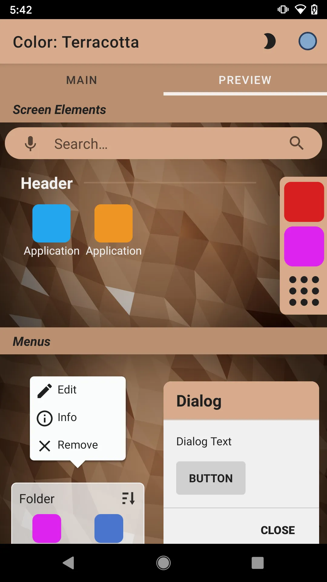 Color Theme Blue & Terracotta | Indus Appstore | Screenshot