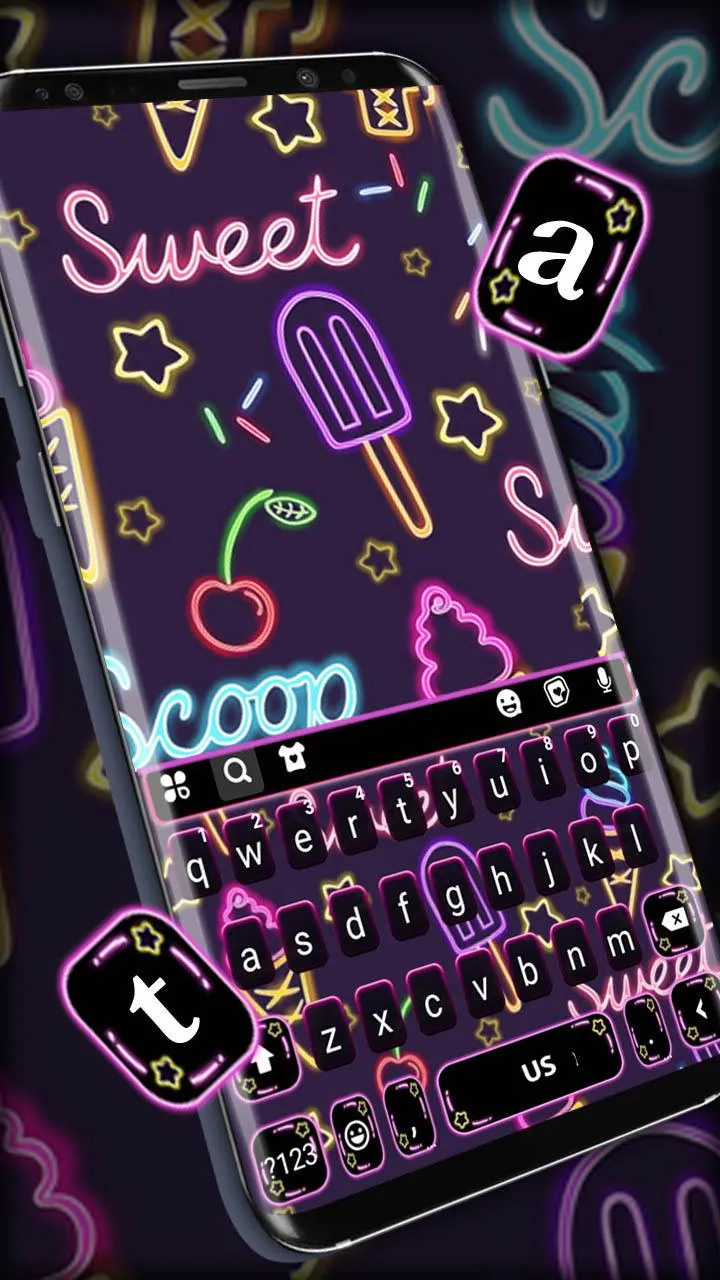 Neon Doodle Keyboard Theme | Indus Appstore | Screenshot