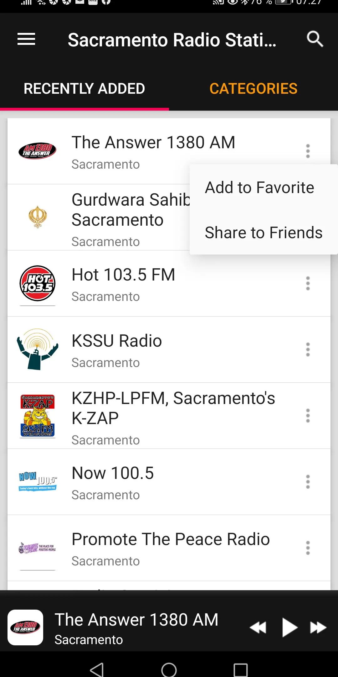 Sacramento Radio Stations, USA | Indus Appstore | Screenshot