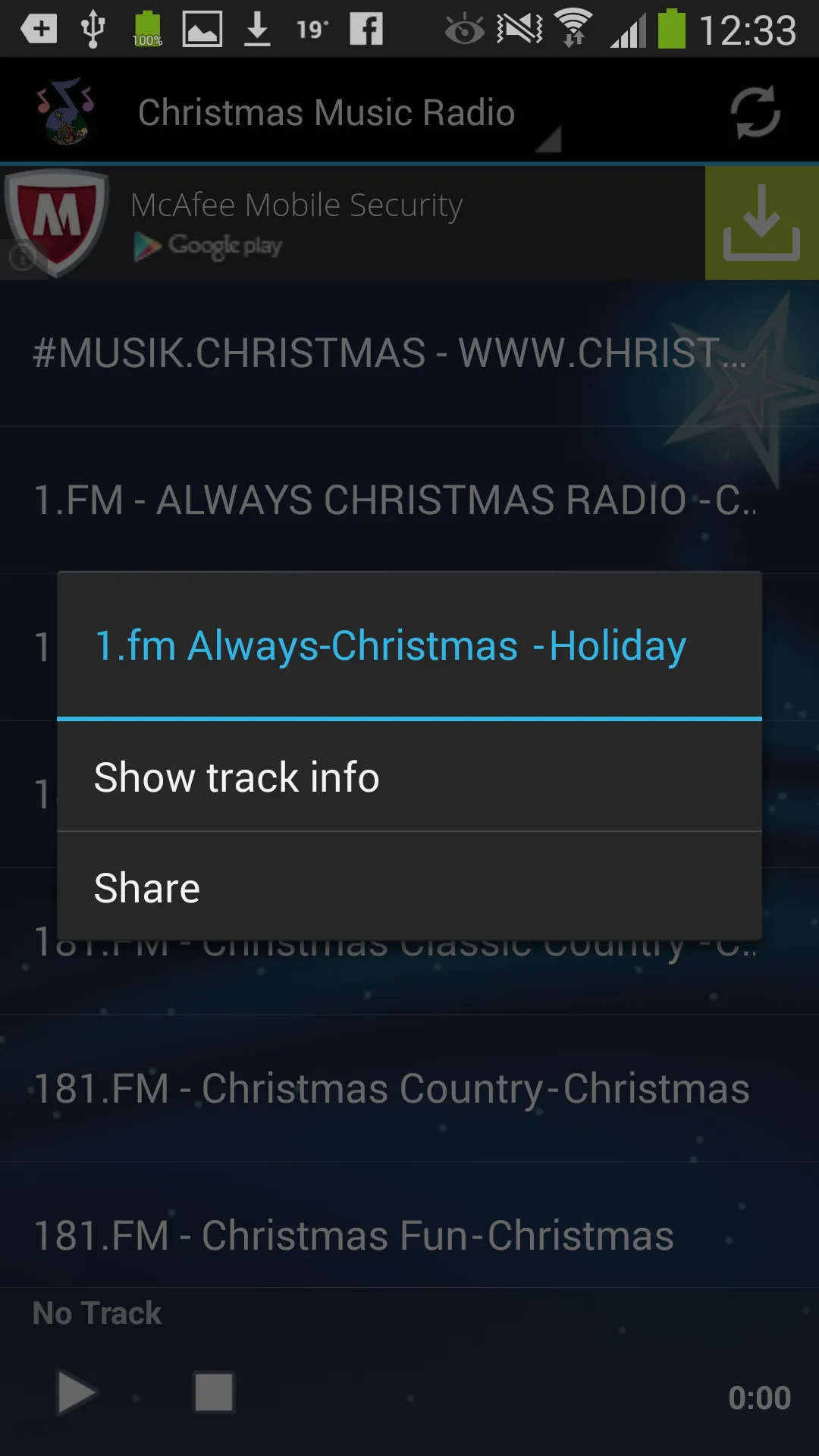 Christmas Music Radio Stations | Indus Appstore | Screenshot