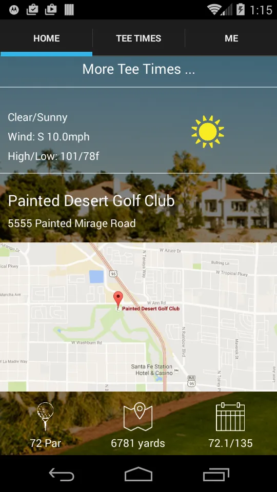 Painted Desert Tee Times | Indus Appstore | Screenshot