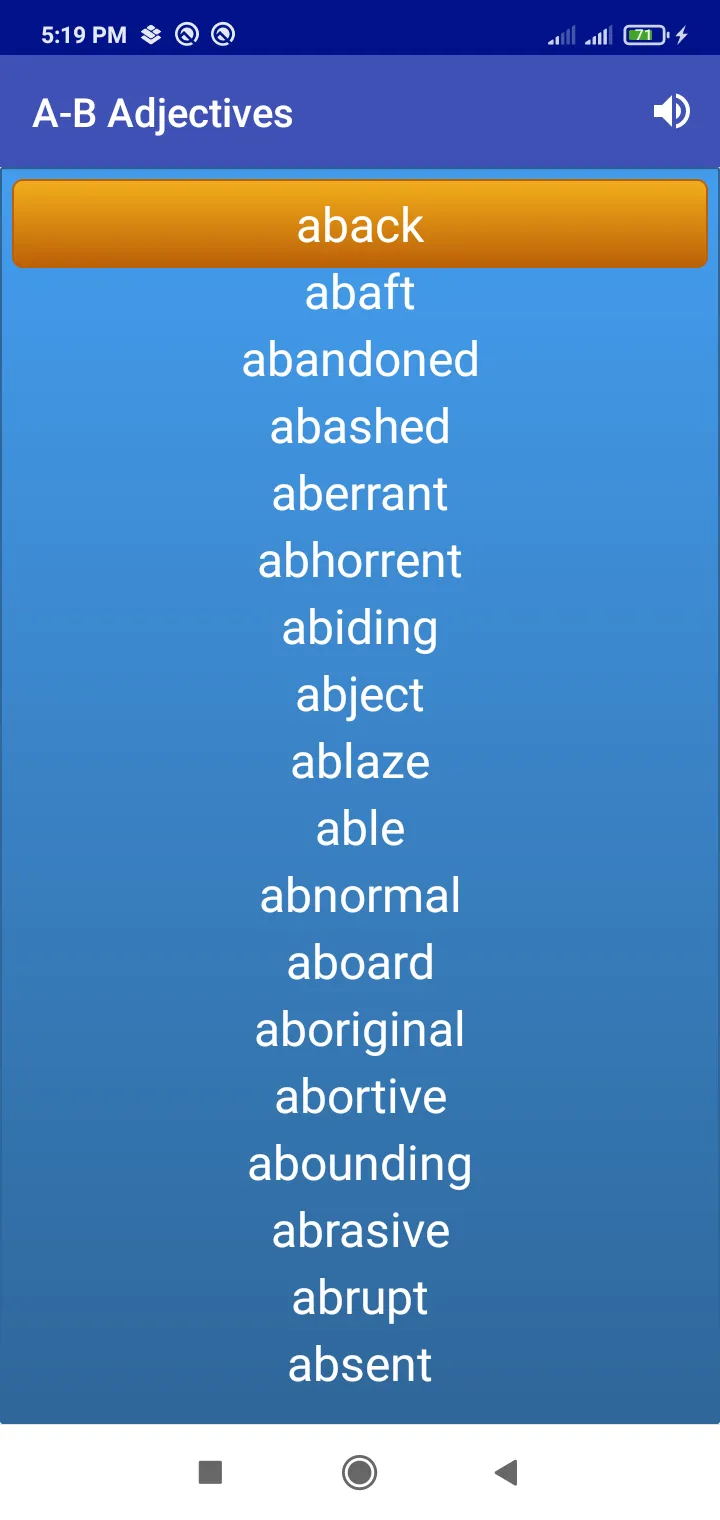 English Adjectives List | Indus Appstore | Screenshot