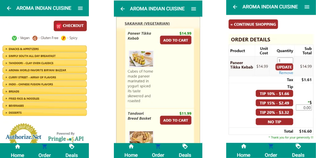 Aroma India Bloomington | Indus Appstore | Screenshot