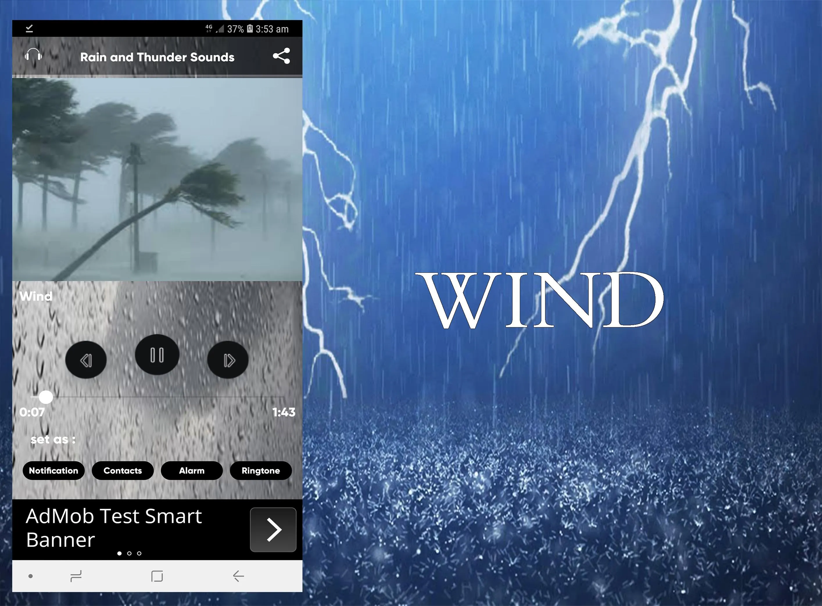 Rain & Thunder Sounds | Indus Appstore | Screenshot