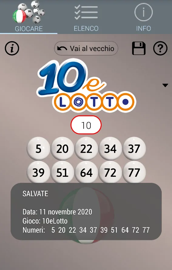 Lotto Italia: Algoritmo | Indus Appstore | Screenshot