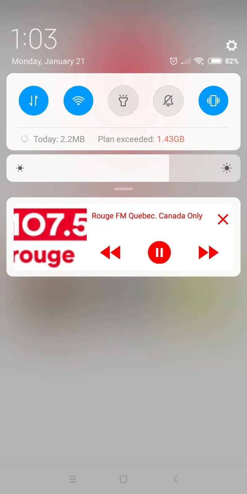 107.5 Rouge FM Quebec | Indus Appstore | Screenshot