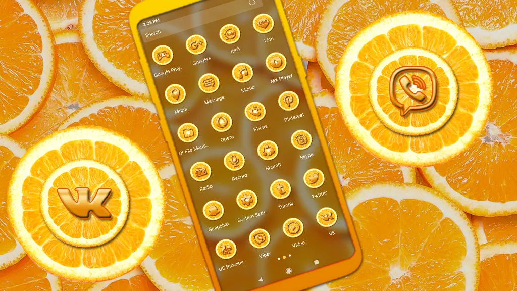 Orange Slice Theme Launcher | Indus Appstore | Screenshot