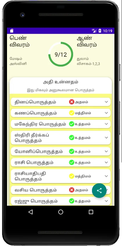 நட்சத்திர திருமணப் பொருத்தம் | Indus Appstore | Screenshot