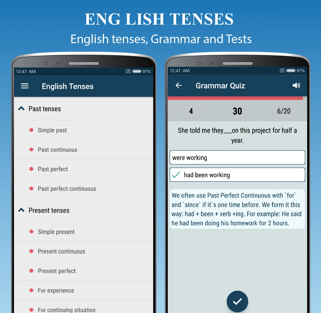 English Tenses Handbook | Indus Appstore | Screenshot