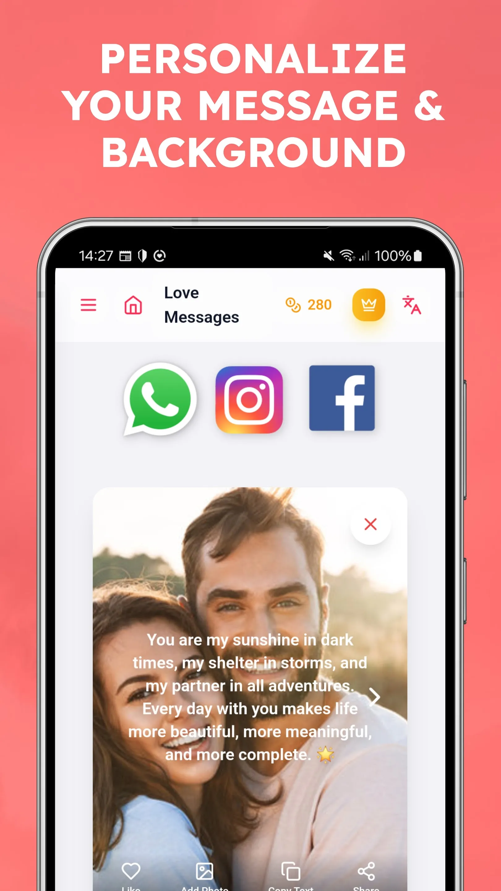 Love Messages Romantic Quotes | Indus Appstore | Screenshot