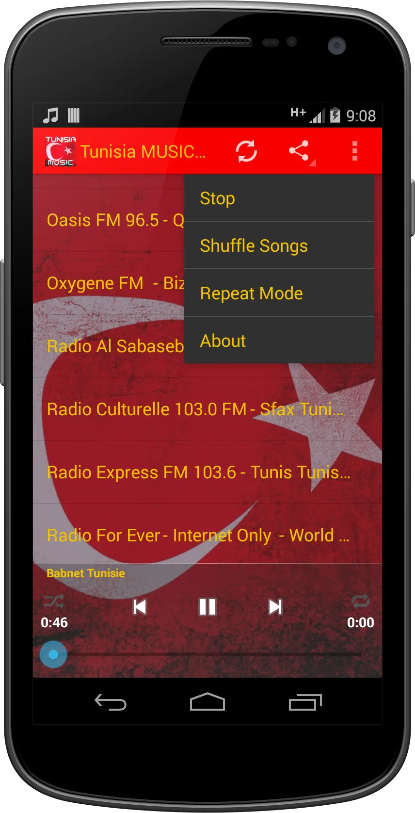 Tunisia MUSIC Radio | Indus Appstore | Screenshot