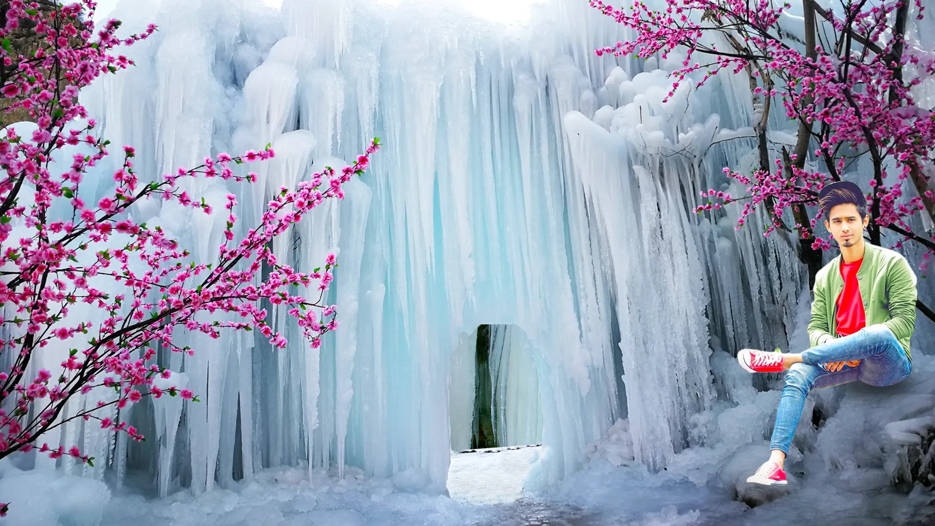 Frozen Cave Photo Frames Edit | Indus Appstore | Screenshot