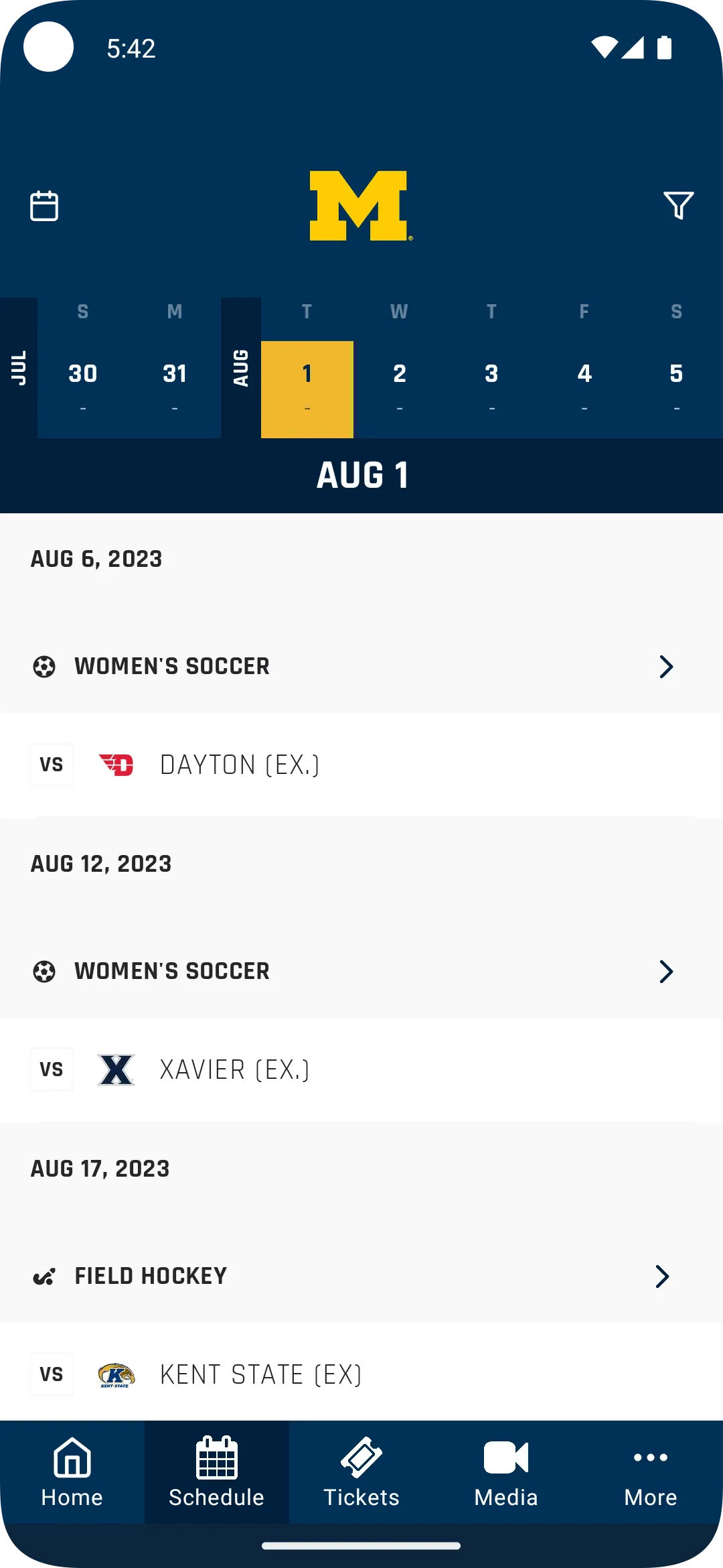 Michigan Athletics | Indus Appstore | Screenshot