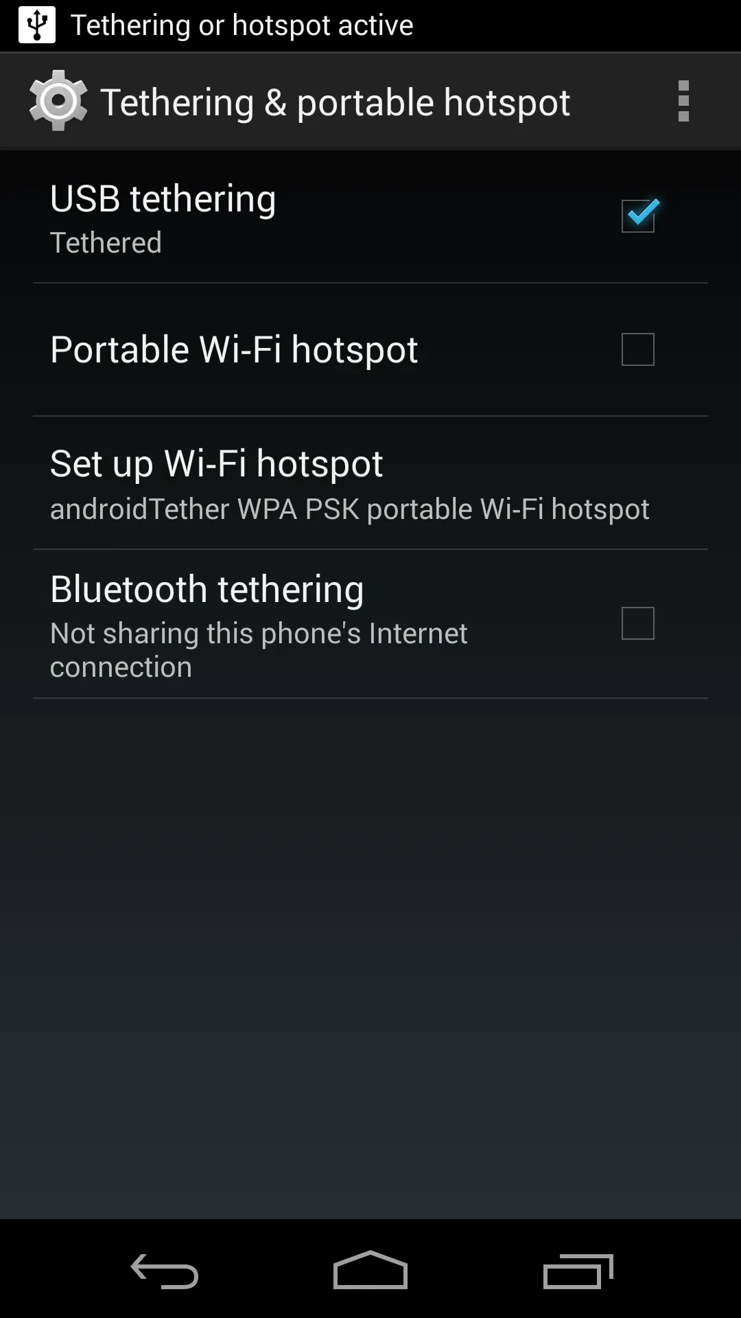 USB Tethering | Indus Appstore | Screenshot