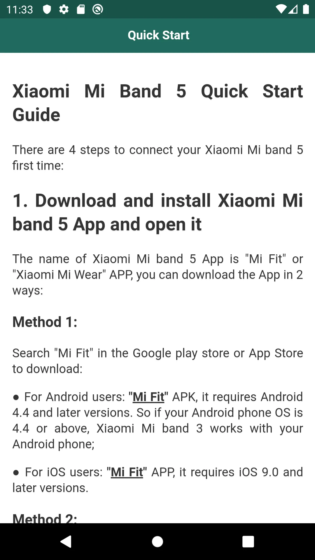 User Guide for Mi Band 5 | Indus Appstore | Screenshot