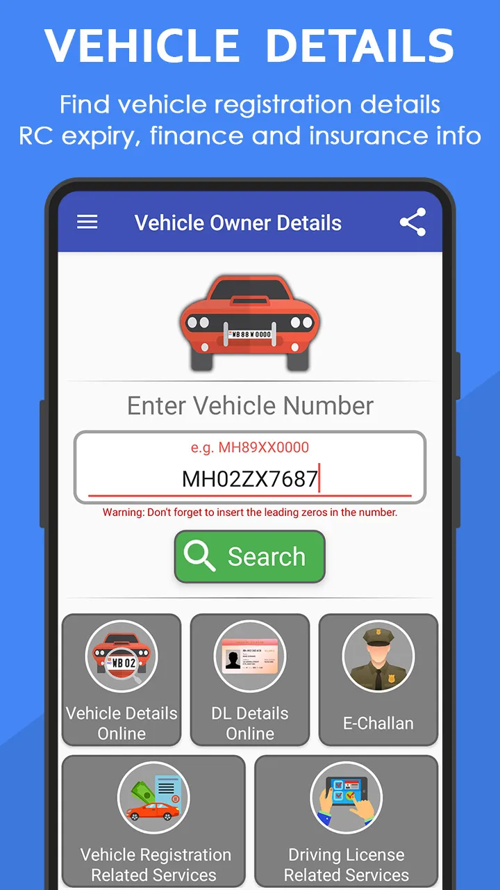 Vehicle Owner Details India | Indus Appstore | Screenshot