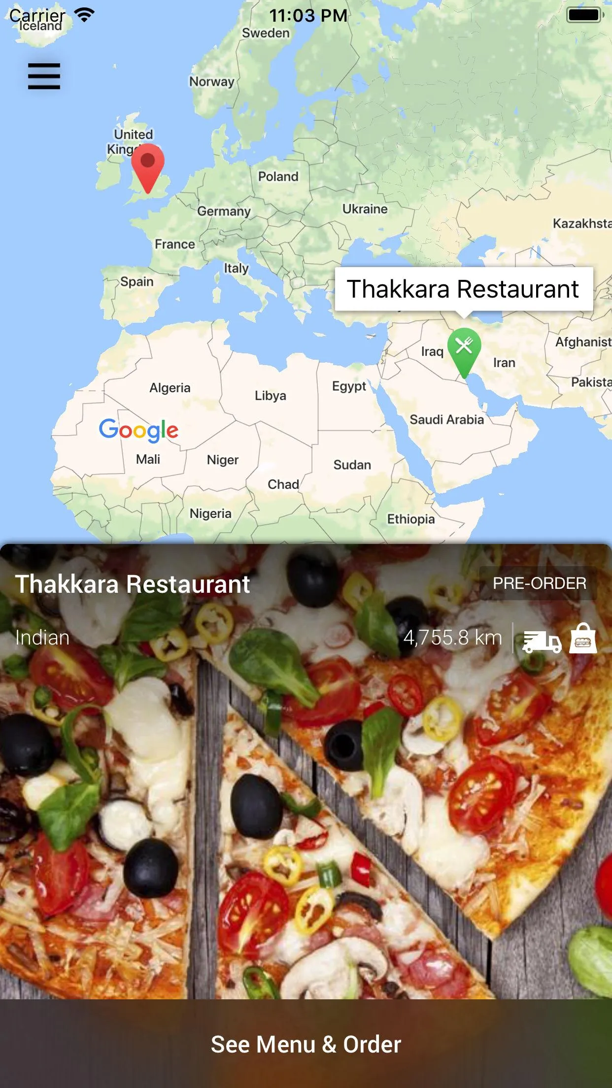 Thakkara Restaurant Kuwait | Indus Appstore | Screenshot