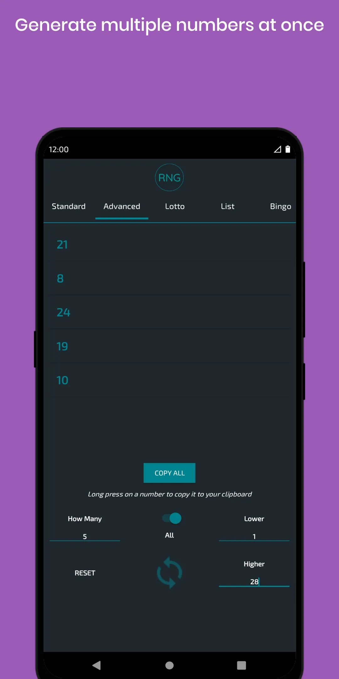 Random Number Generator | Indus Appstore | Screenshot