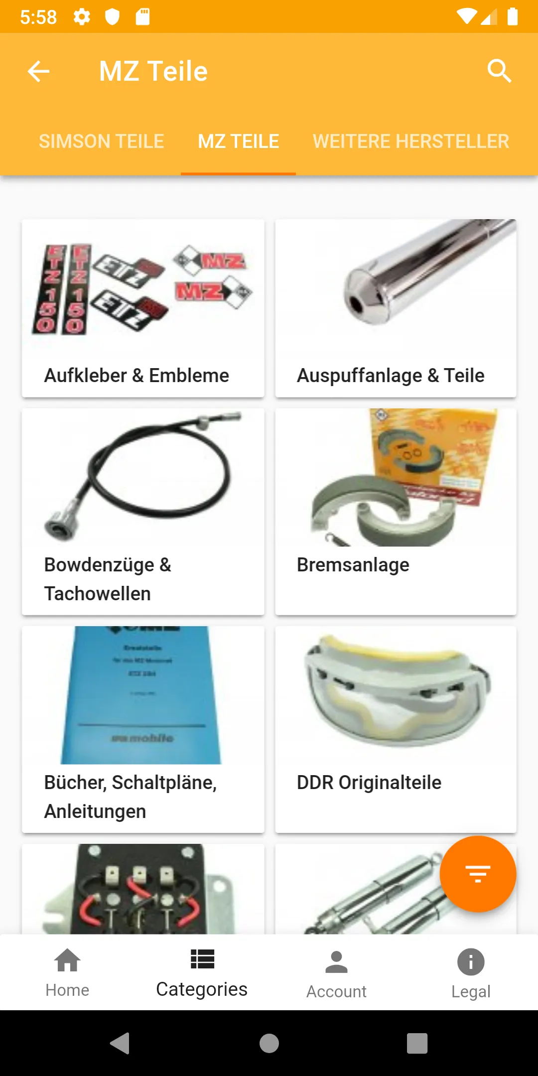 KultMopeds Ersatzteile Shop | Indus Appstore | Screenshot