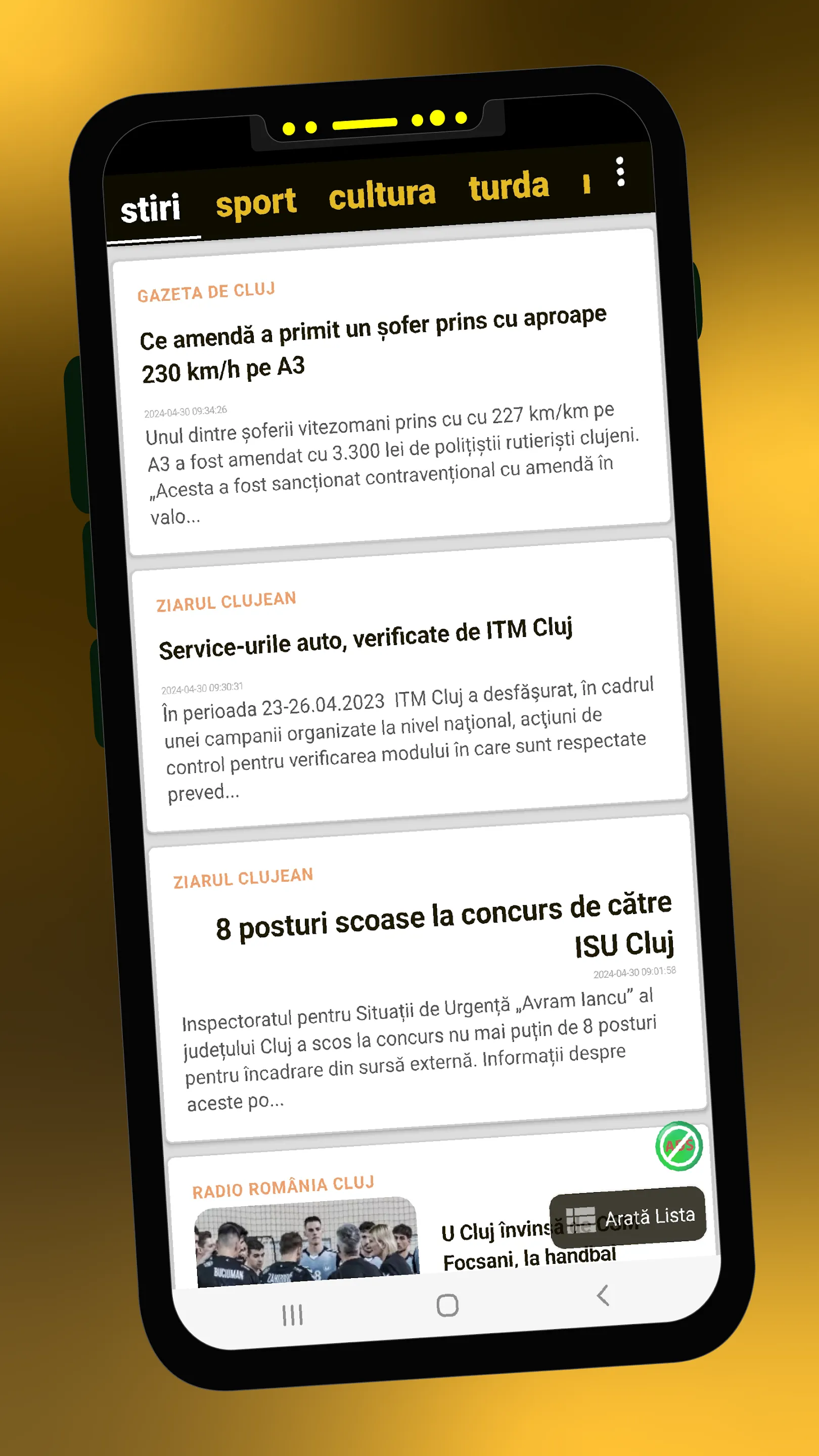 Cluj non-stop - Știri din Cluj | Indus Appstore | Screenshot