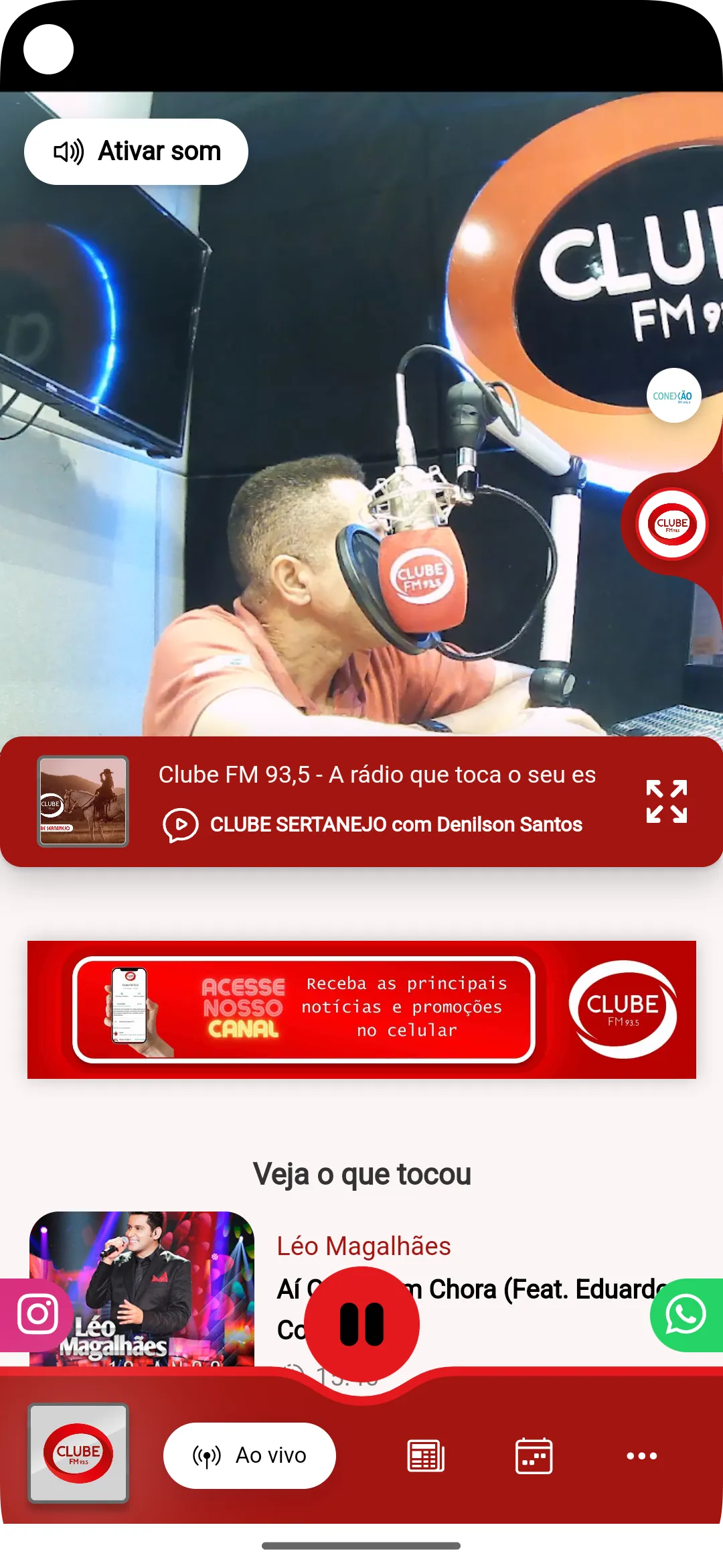 Clube FM 93,5 | Indus Appstore | Screenshot