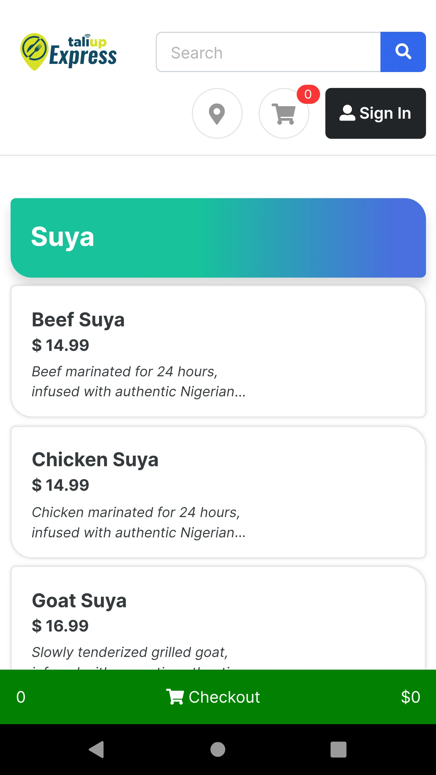 Suya Palace | Indus Appstore | Screenshot