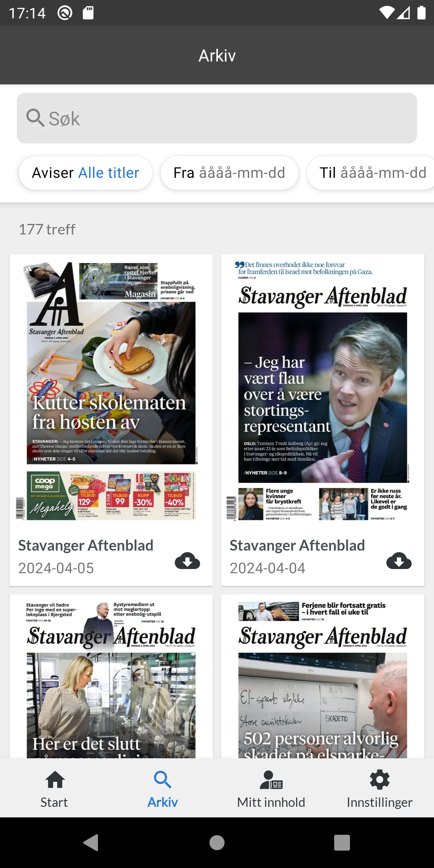 Aftenbladet E-avis | Indus Appstore | Screenshot