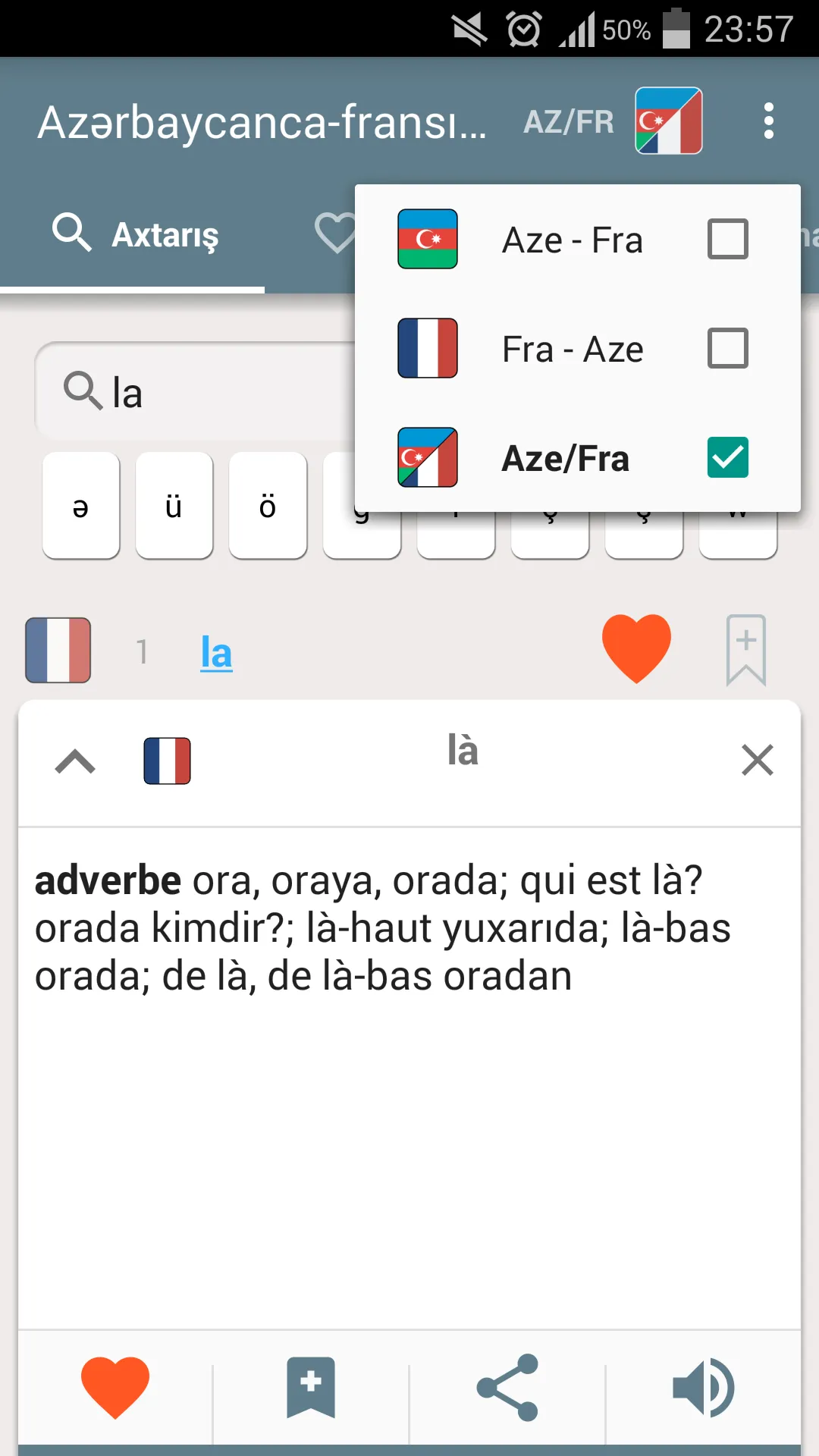 French-Azerbaijani dictionary | Indus Appstore | Screenshot