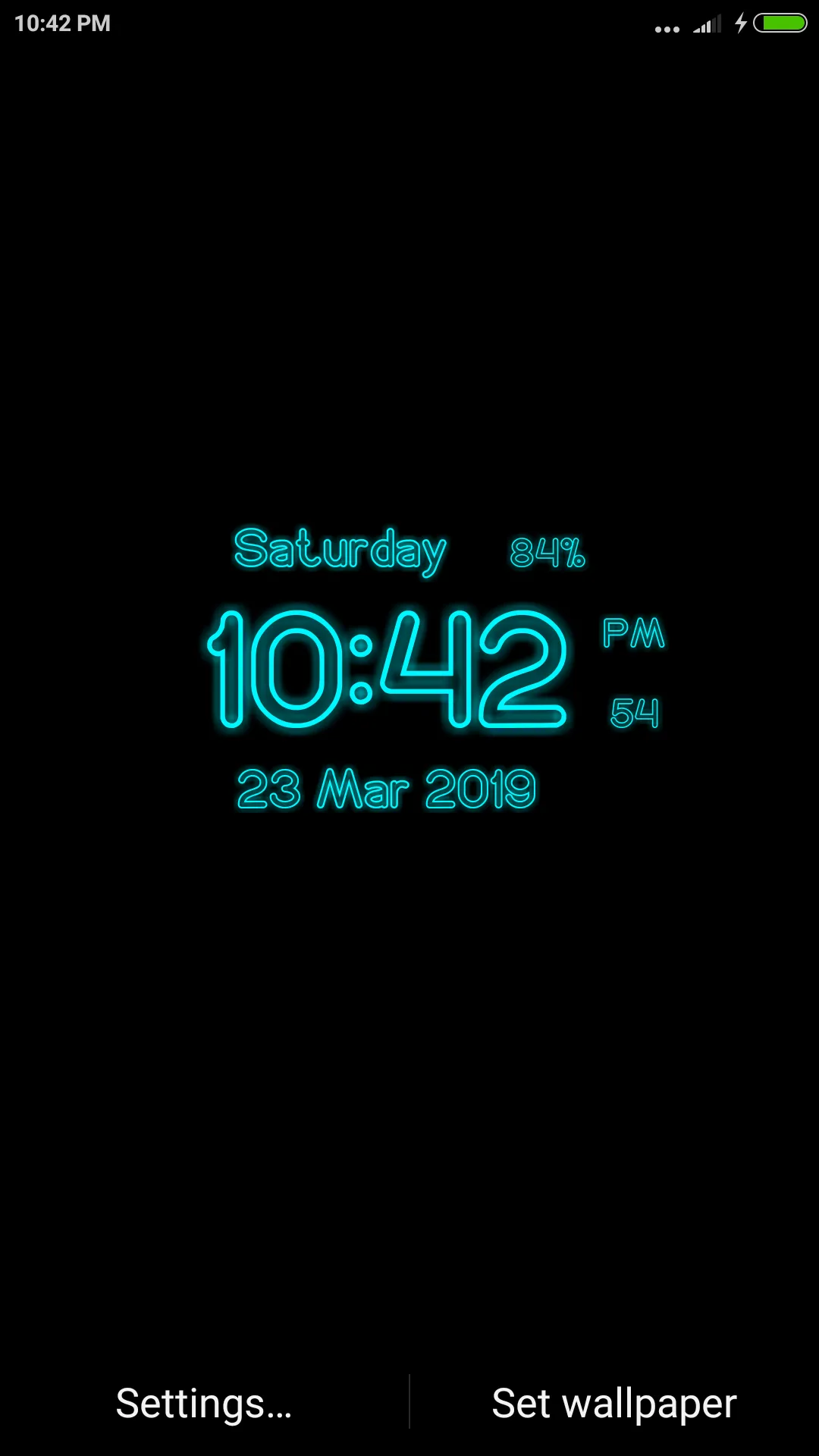 Neon Digital Clock Live WP | Indus Appstore | Screenshot