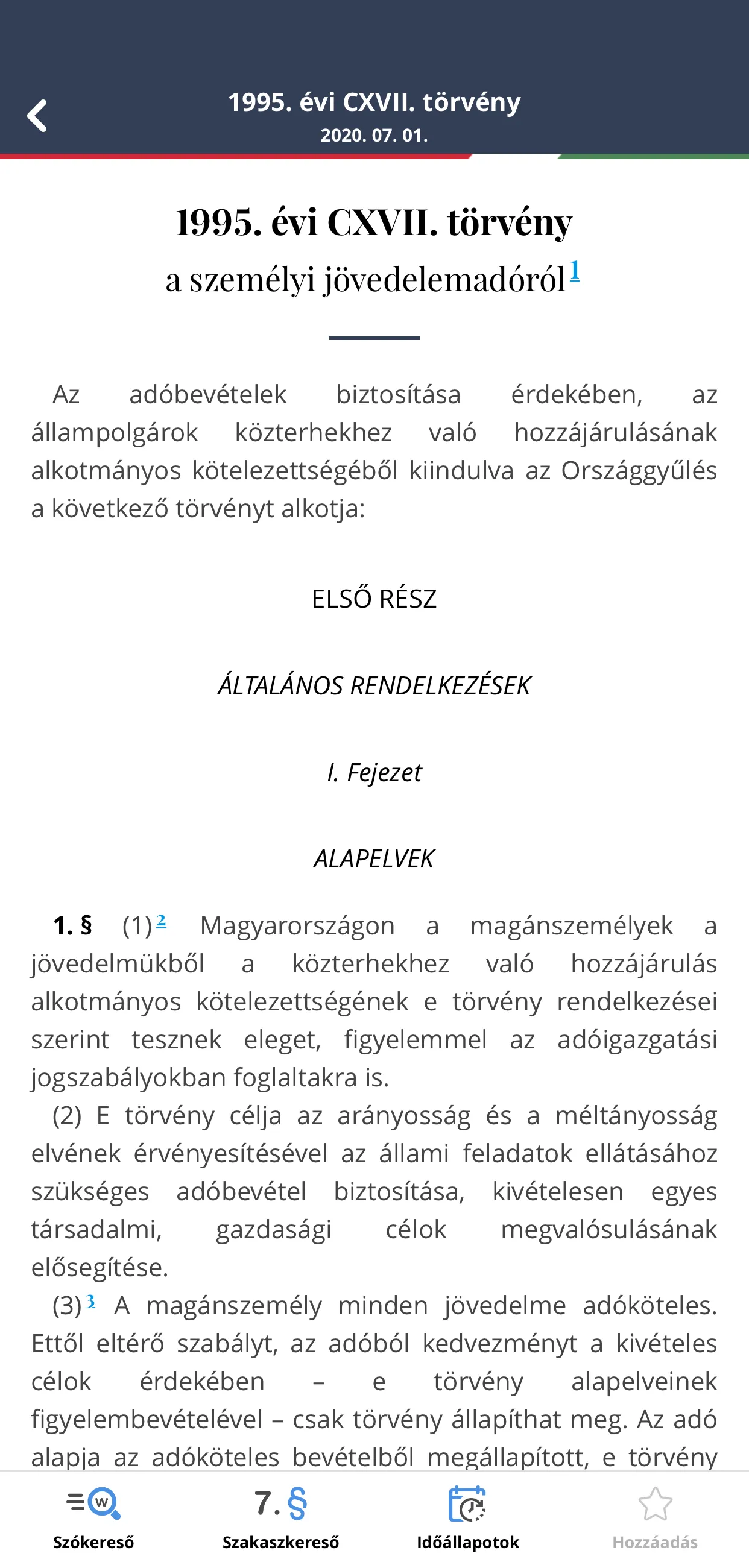 Jogszabálytár | Indus Appstore | Screenshot