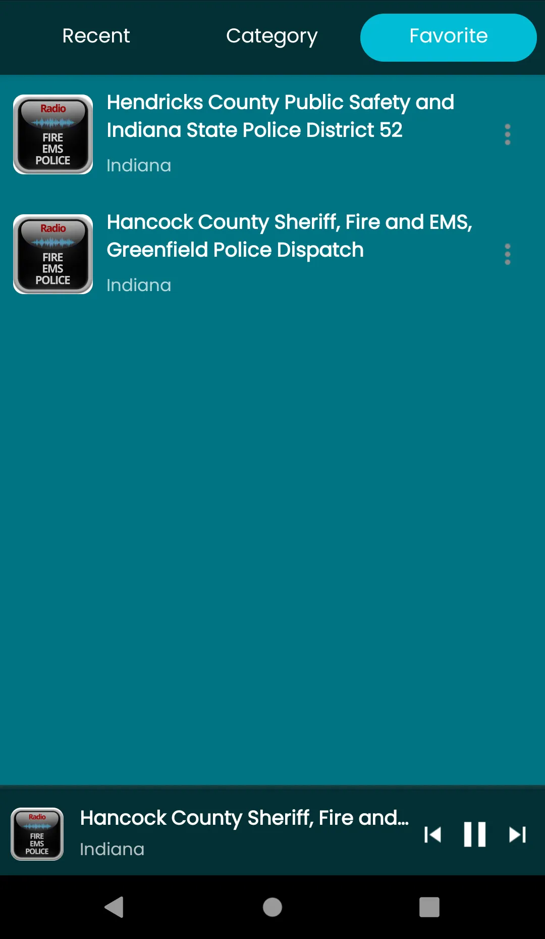 Indiana scanner radios | Indus Appstore | Screenshot