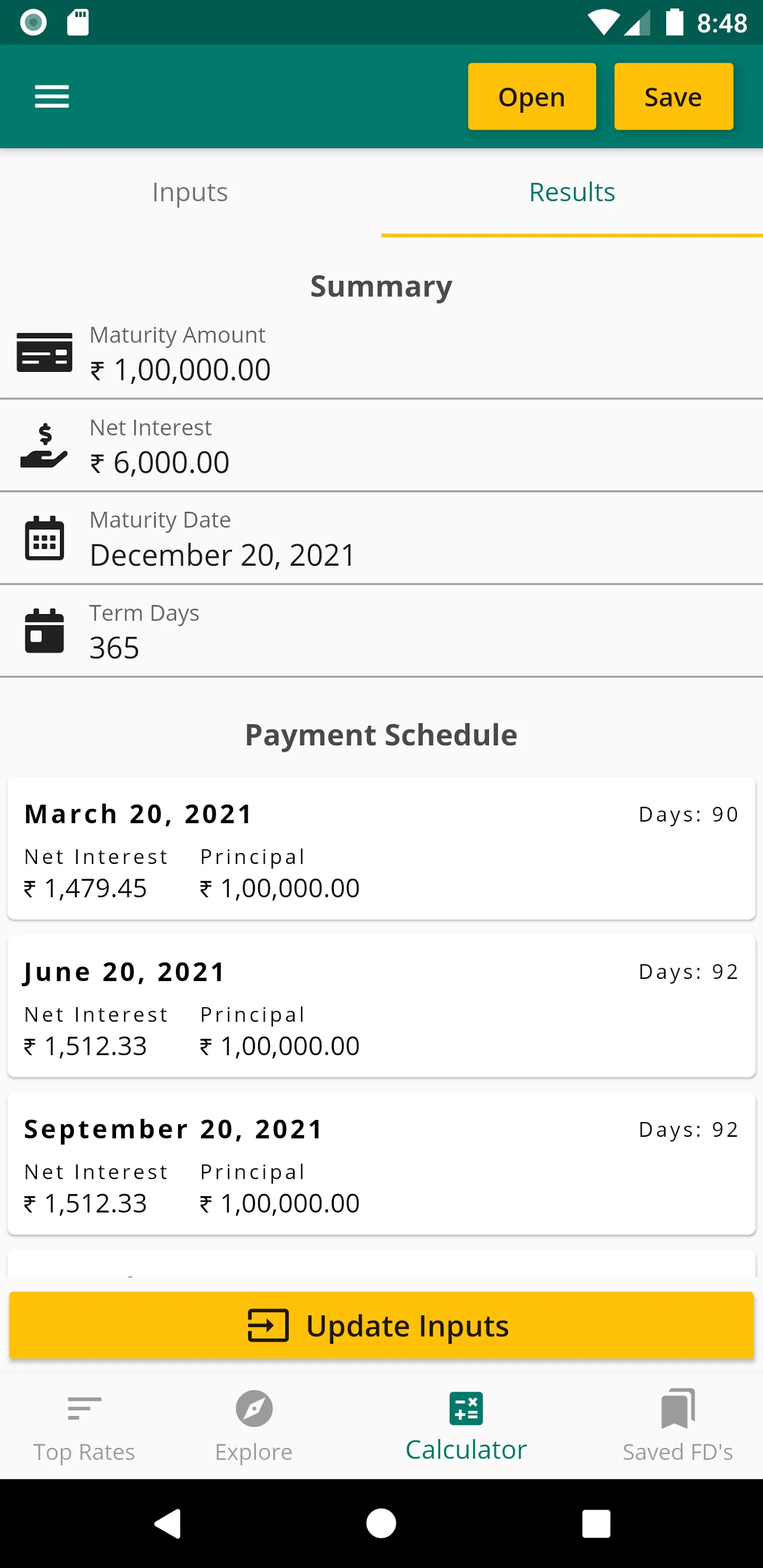 India Fixed Deposit Rates | Indus Appstore | Screenshot