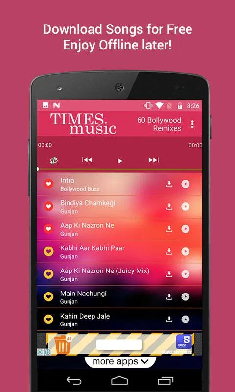 60 Bollywood Remixes | Indus Appstore | Screenshot