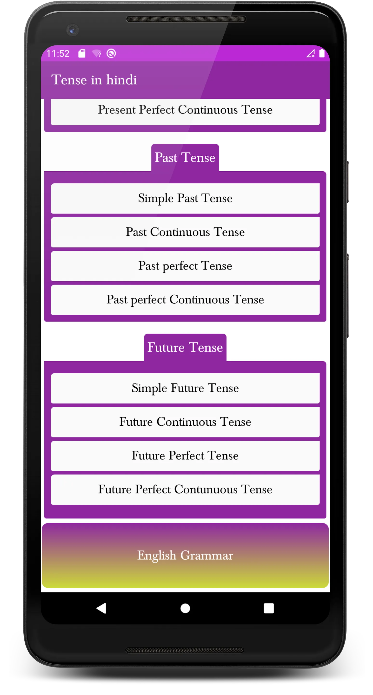 Tense In Hindi | Indus Appstore | Screenshot