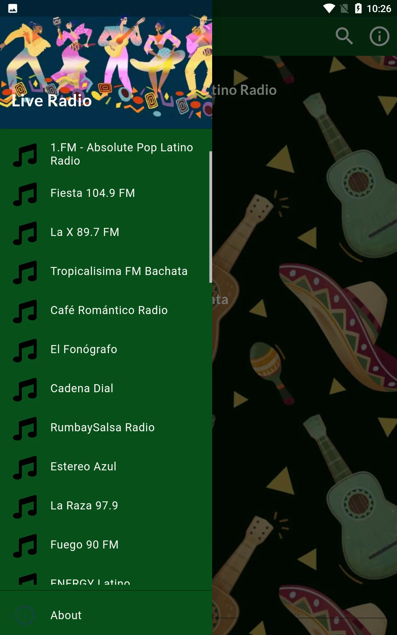 Latin Radio - Live Music | Indus Appstore | Screenshot