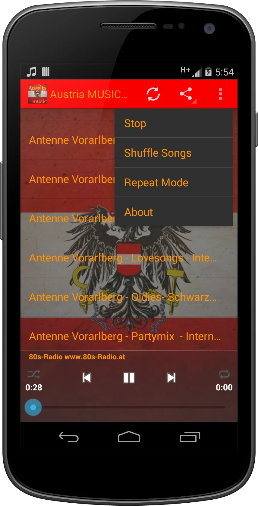 Austria music radio online | Indus Appstore | Screenshot