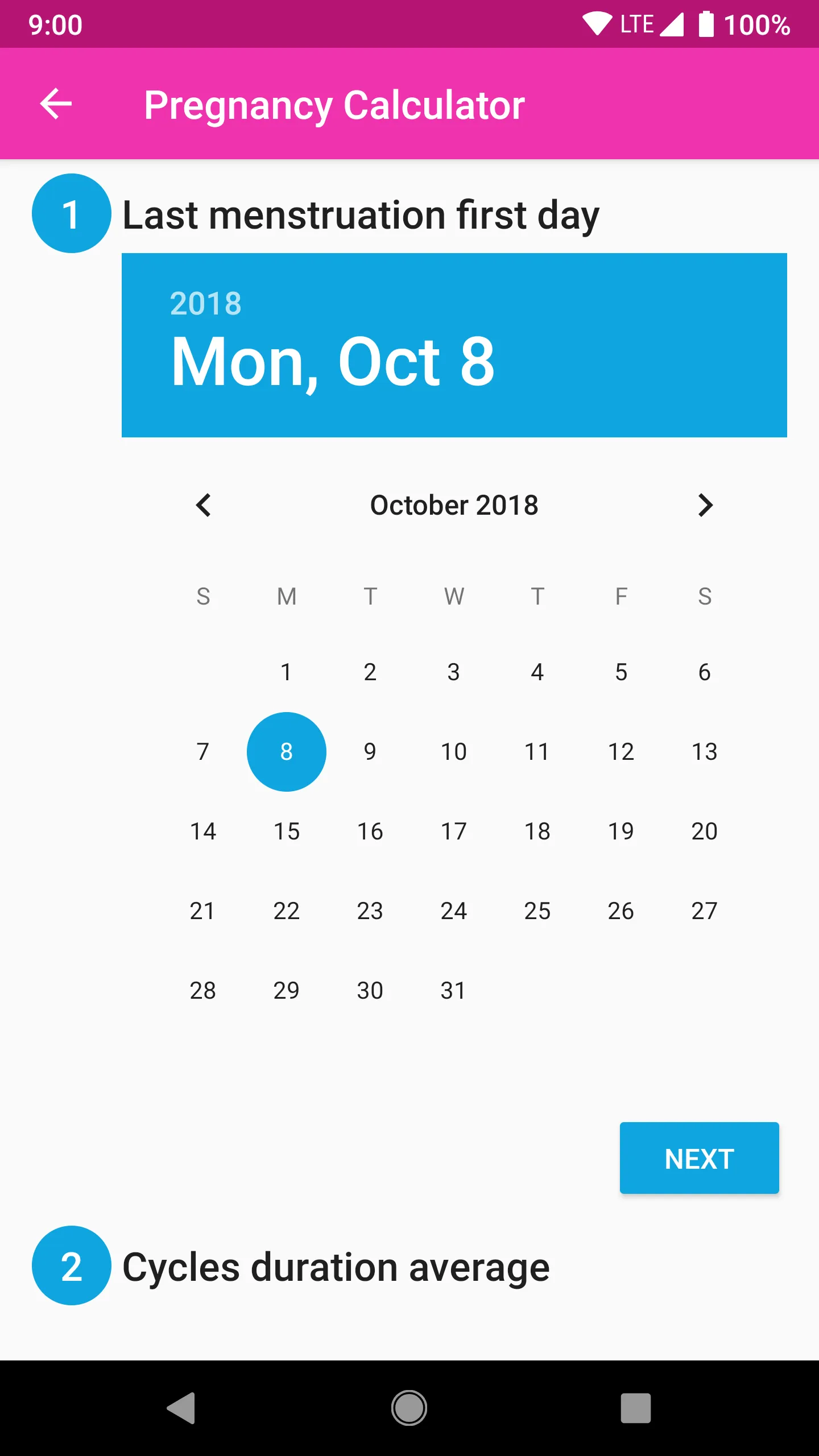 Pregnancy Calculator Calendar | Indus Appstore | Screenshot