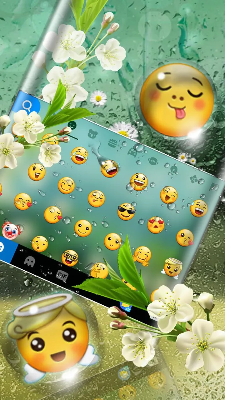 Summer Rain Waterdrop Keyboard | Indus Appstore | Screenshot