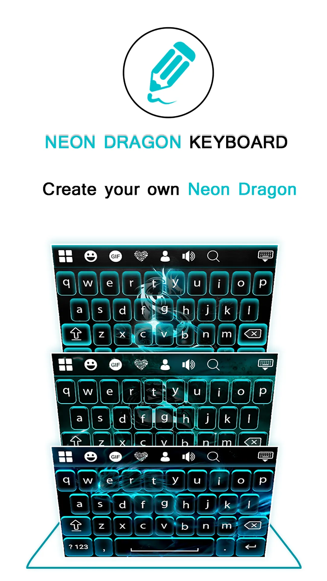 Neon Dragon Keyboard | Indus Appstore | Screenshot